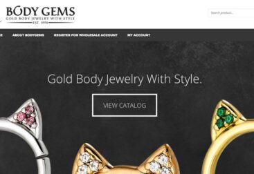 Body Gems web design masthead