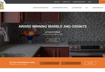 Let’s Get Stone’d Marble and Granite web design above the fold