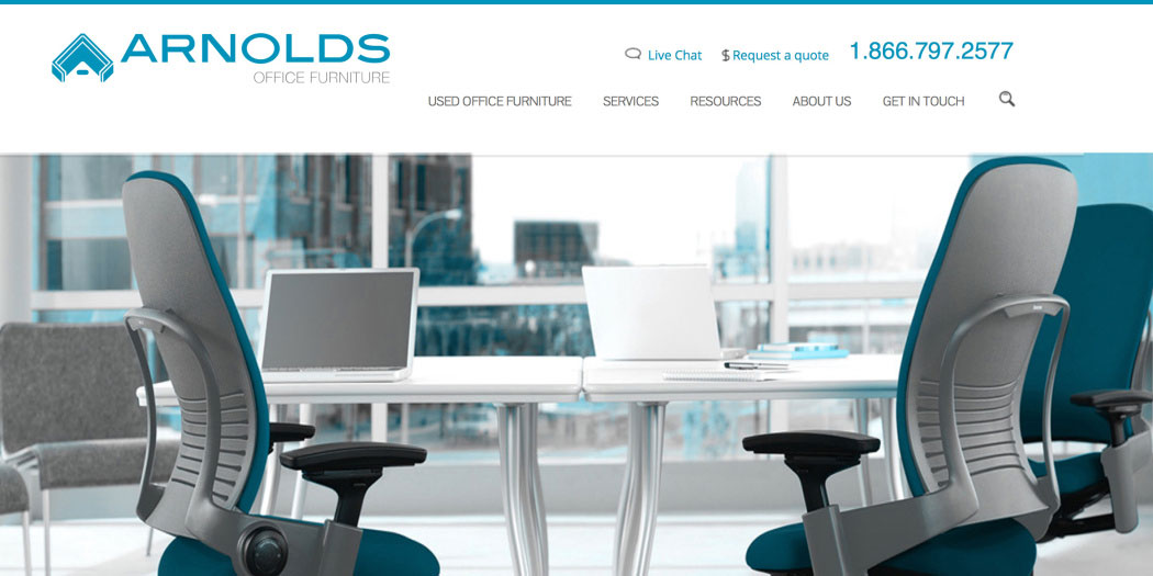 Arnold's Office Furniture website design
